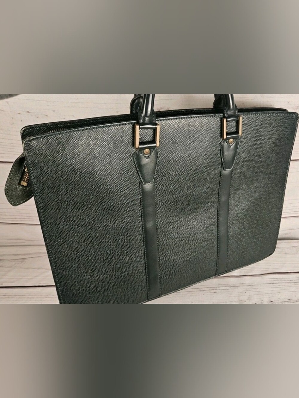 Authentic Vintage Louis Vuitton Taiga Buisness Bag Mens LV Briefcase - Picture 4 of 16